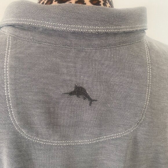 Tommy Bahama Men's Gray Soft Collared Polo Shirt Size XL H21 - Picture 4 of 6